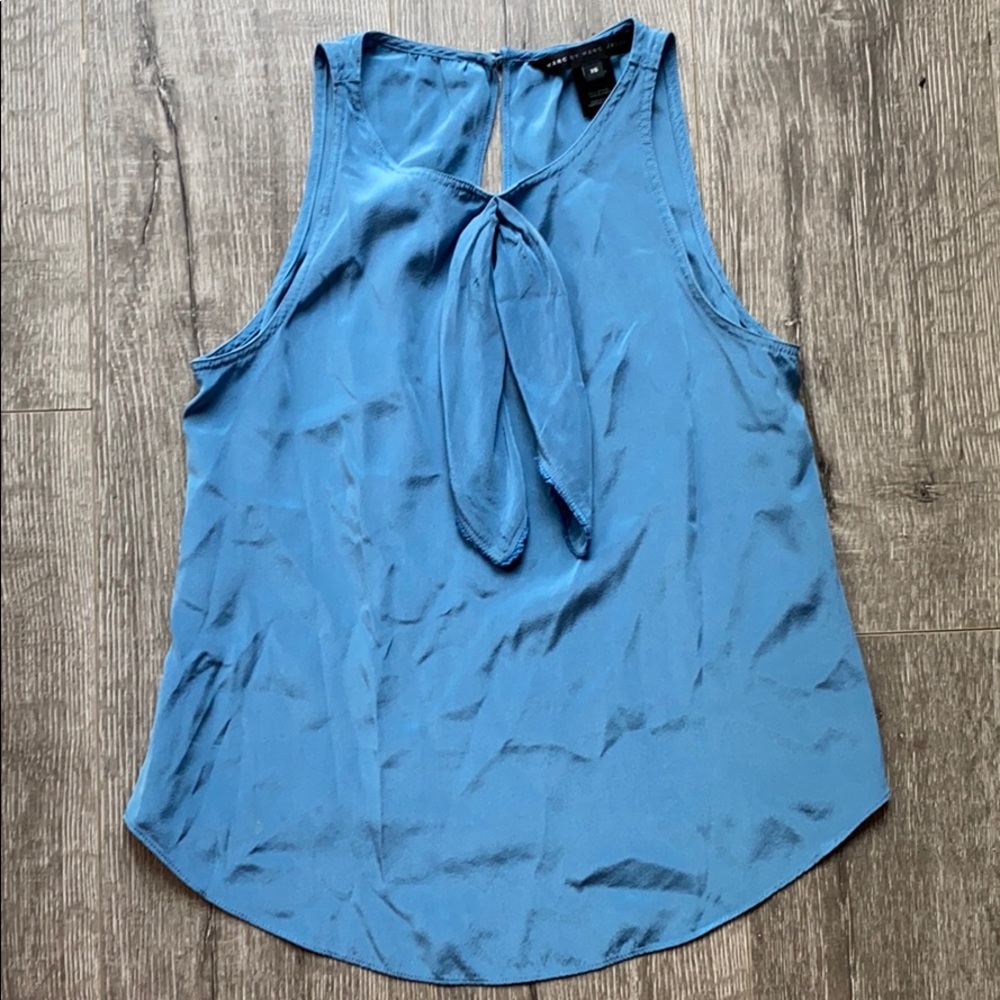 Blue business casual top